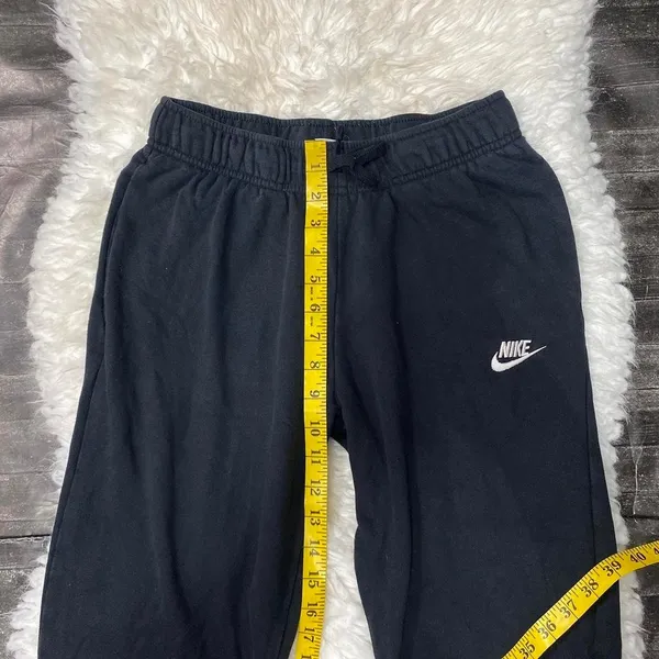 Nike Women'S Black Drawstring Elastic Waist Jogger Sweat Pants Basic Casual - Image 5