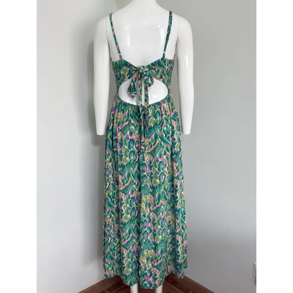 Cupshe Women’s Maxi Dress Approx M/L Colorblock Front Twist Keyhole Open Back - Image 5