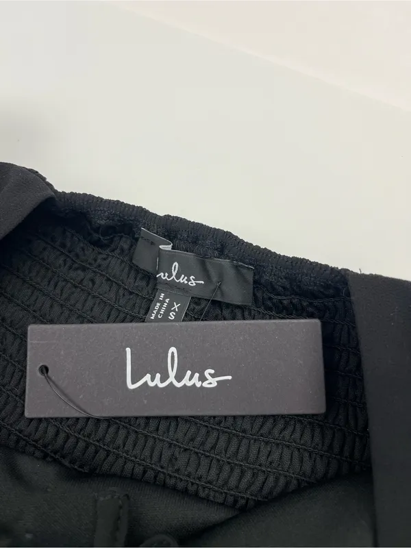 Lulus Midnight Mood Black‎ Tiered Maxi Dress Womens XS Coquette Moody Sexy NEW - Image 4