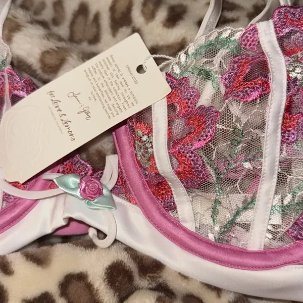Festival Floral Underwire‎ Bra For Love & Lemons Women's Pink Bra - Image 5