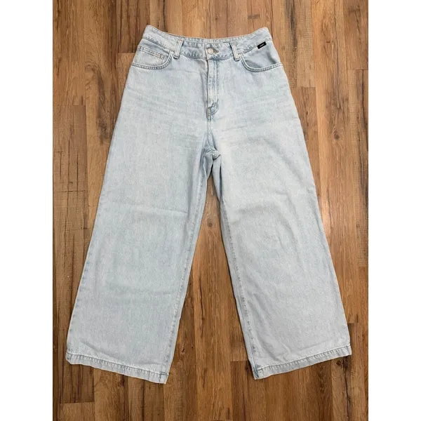 Mavi Paloma High Rise Wide Leg Jeans Light Wash‎ 100% Cotton Size 27 - Image 2