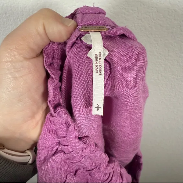 Free People Women’s Mirella Cinched Linen Blend Shorts in Pink Plum S - Image 6
