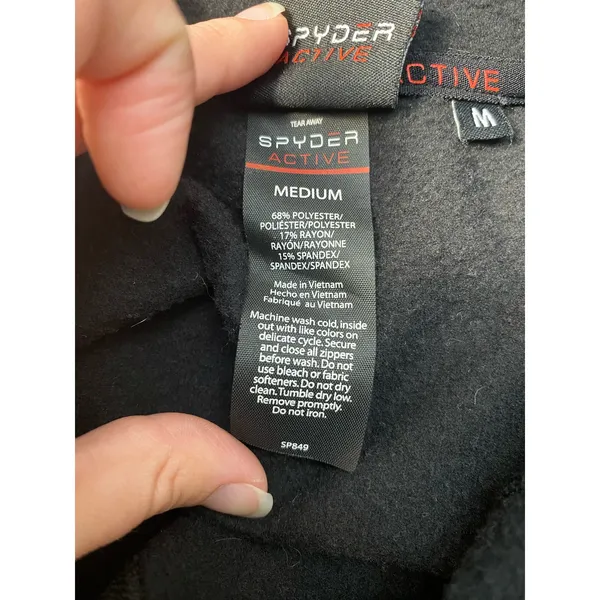Spyder Women’s Black Athletic Jacket Size‎ M Gym Casual Fall Winter Hiking - Image 6