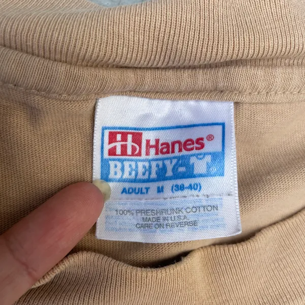 Hanes Vintage World War 2 Boeing Jets Military Aviation Graphic Tan T-shirt - Image 5