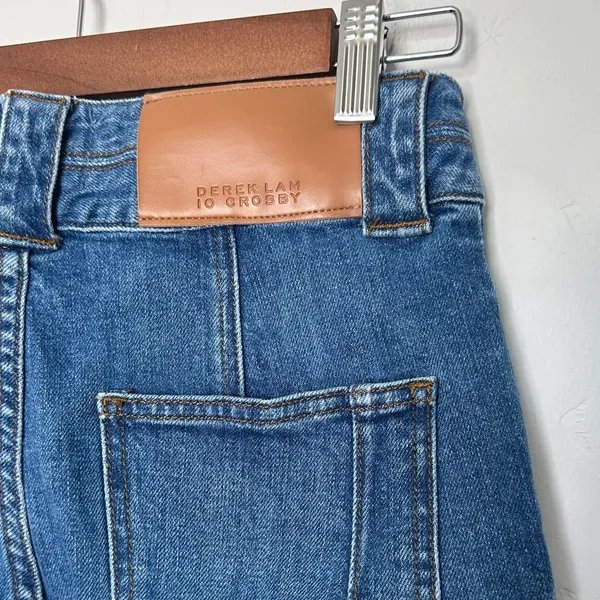 10 Crosby Derek Lam Alexa Barrel Jeans Size 27 High Rise Cropped Blue - Image 6