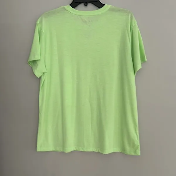 Disney Mickey And Friends Lime Green Short T Shirt Size L - Image 4