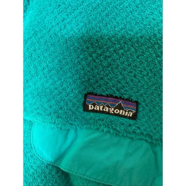 Patagonia Retool Snap T Fleece sweatshirt pullover teal women's size large - Image 3