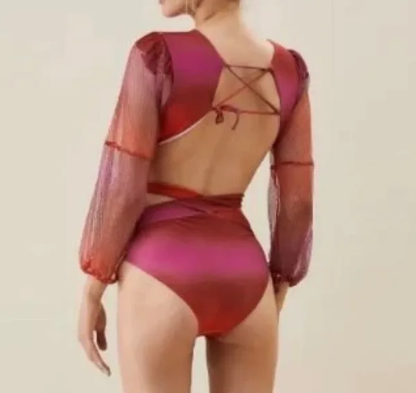 Twistwave Mesh Monokini Purple - Image 7