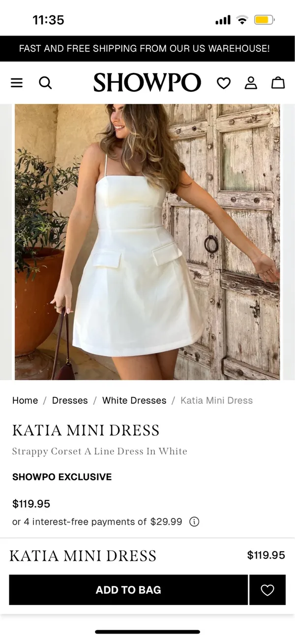 Showpo New Katia Mini Dress Strappy Corset A Line Dress In White Size Small (6) - Image 3