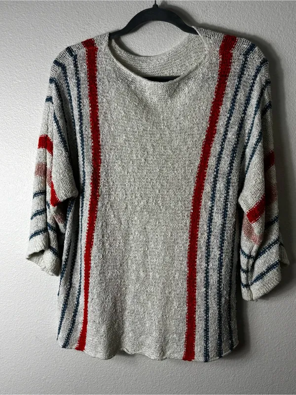 Dokotoo Womens Crewneck 3/4 Sleeve Knit Pullover Sweater Sz L - Image 2