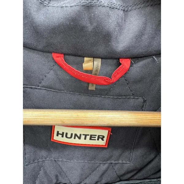 Hunter‎ Womens Navy Blue Quilted Long Sleeve Collared Jacket Size 4 RN126623 - Image 6