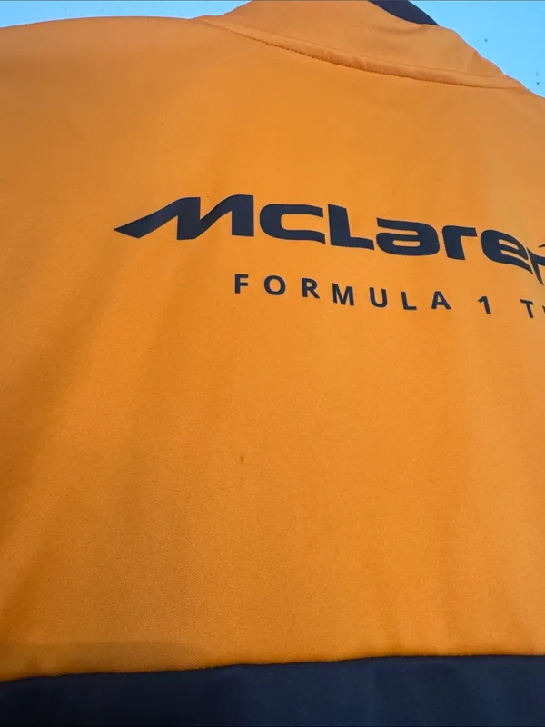 Castore McLaren F1 Team Replica Softshell Racing Jacket Full Zip Orange M 8 - Image 7