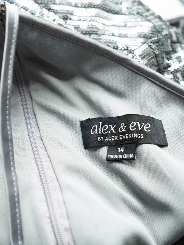 Alex & Eve by Alex Evenings - Sequin Halter Gown - Image 5