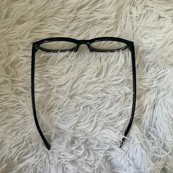 New Trendy hipster Korean oval black framed blue light clear glasses - Image 2