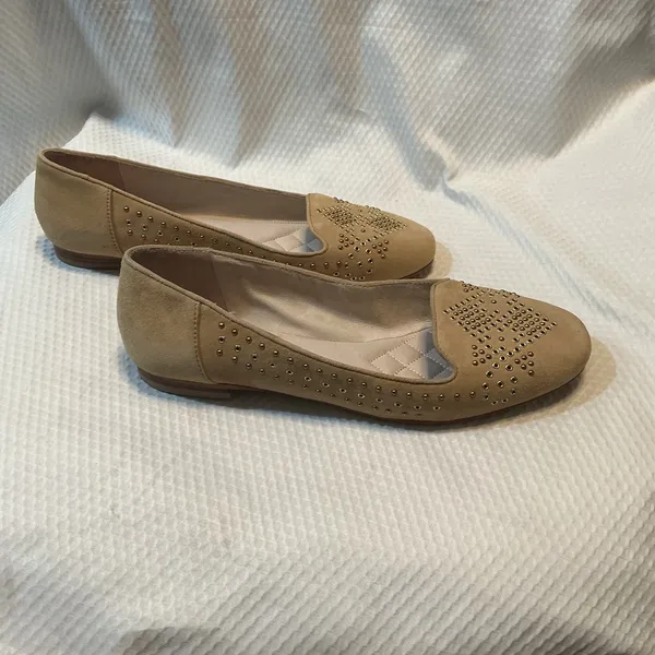 Vince Camuto Tan Studded Loafers - Image 3