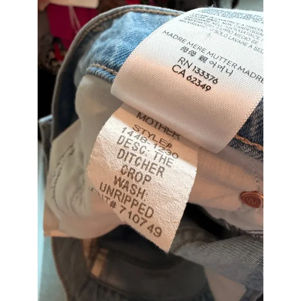MOTHER Jeans Women 28 Light Blue The Ditcher Crop High‎ Rise Straight Leg Denim - Image 10