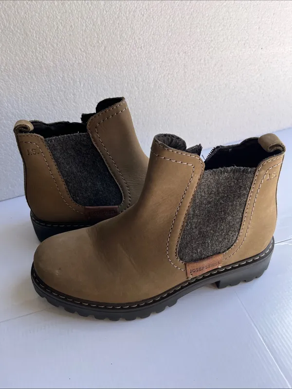 Josef Seibel Tan Chelsea Boots with Gray Panels - Image 13