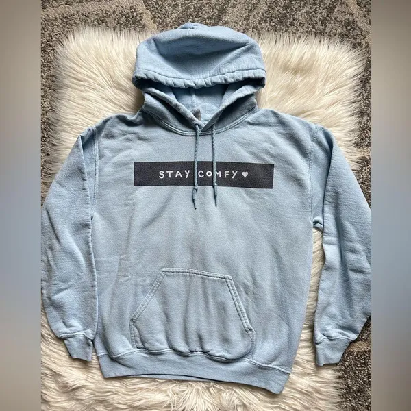 Unisex graphic pullover hoodie Blue - Image 2