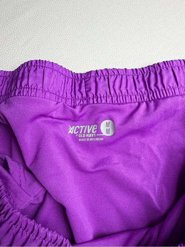 Old Navy Active Womens Medium Purple Mesh Running Shorts Athletic Lined - Image 3