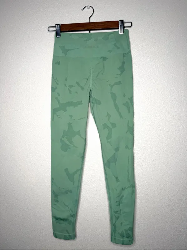 Aurola Women's Camo Leggings 25" Green High Waisted Athleisure S Pilates Workout - Image 6