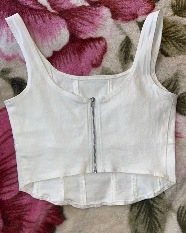 White Denim Sincerely Jules Tank  - Image 2
