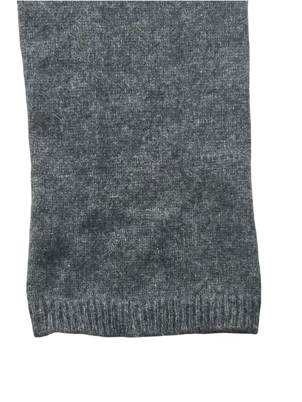 100% Cashmere Ann Taylor V Neck Sweater Charcoal Grey Minimalist Preppy Luxury - Image 4