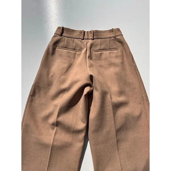 Babaton Artizia Womens The Effortless Pant Camel Wide Leg Pleated 2 - Image 8
