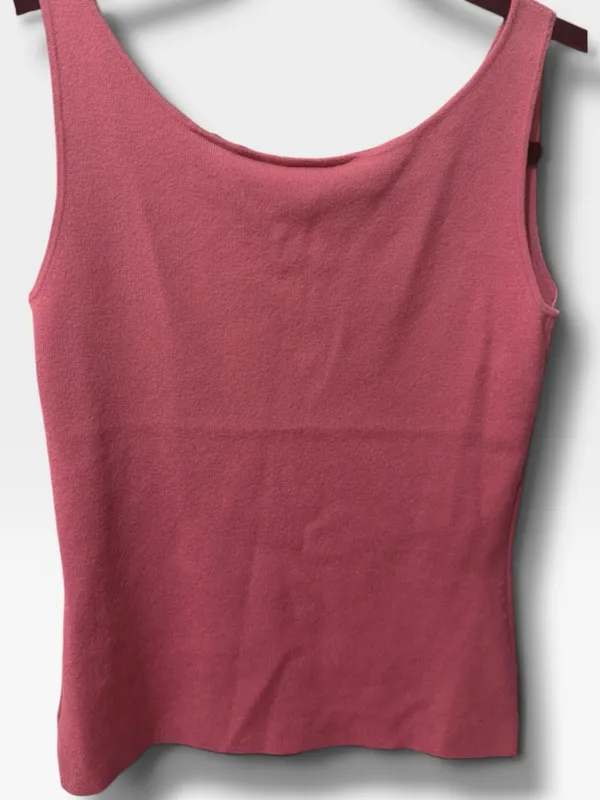 Dana Buchman | EUC Vintage Hong Kong Dusty Rose V-Neck Sweater Tank Top (Size S) - Image 4