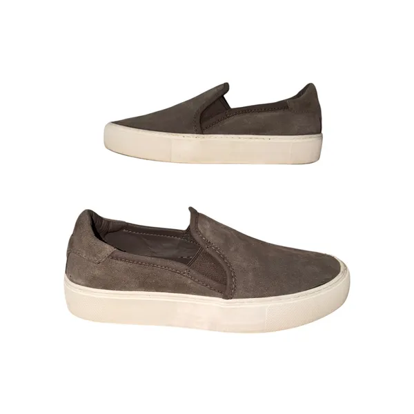 UGG Jass Grey Suede Slip-On Platform Sneakers 1106545 Womens 7 - Image 2