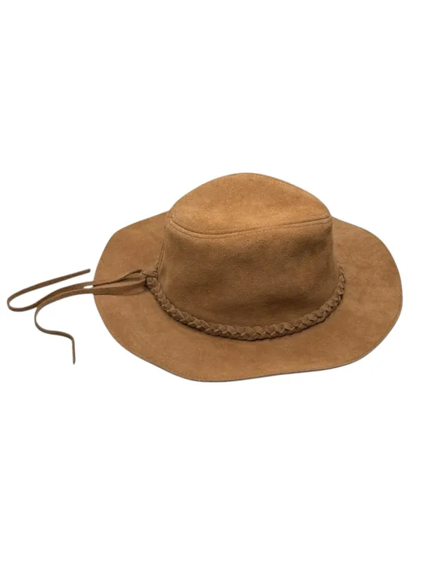 Express 𖤗 Suede Floppy Hat with Braided Trim 𖤗 Brown 𖤗 Festival Boho Hippie Vibe - Image 3