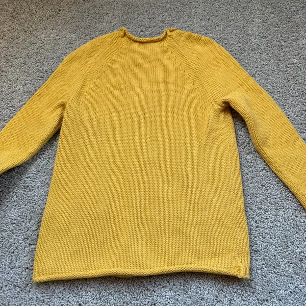 J. Crew Mustard Yellow Roll Neck 100% Cotton Sweater Size XXS - Image 5