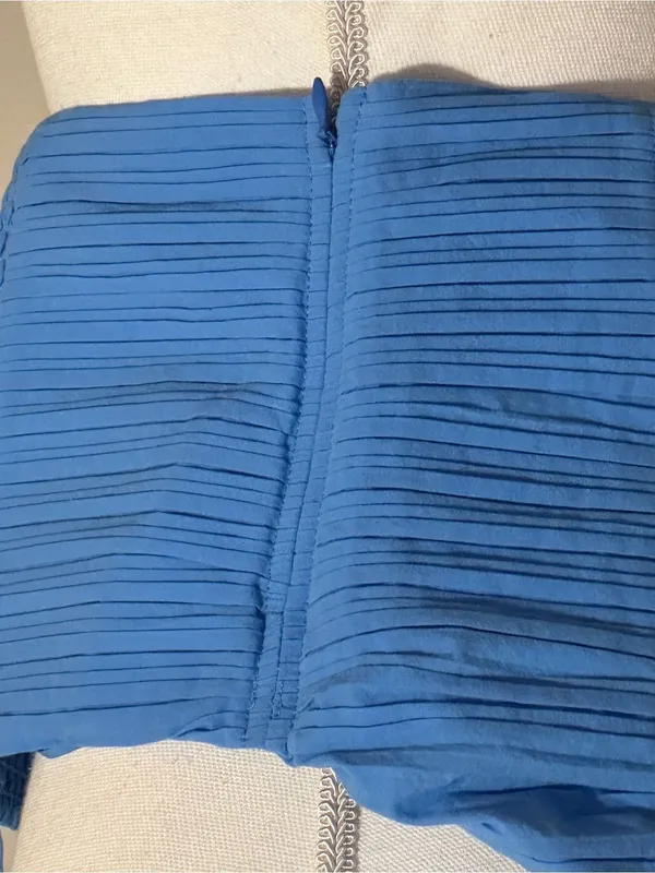 Madewell Blue Crinkle Poplin Crop Spaghetti Strap Tube Top NWT - Image 7