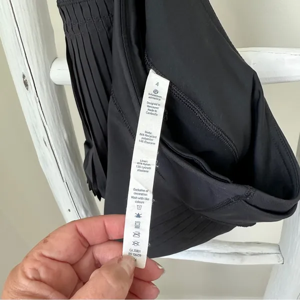 lululemon athletica Black Pleated Athletic Tennis Skort Size 4 - Image 7