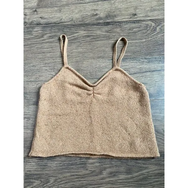 EUC Womens Madewell Milos sweater Tank‎ Heather Caramel stretch size M - Image 3