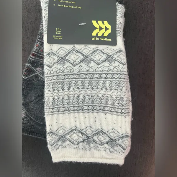 Socks All in Motion Heavyweight Fair Isles Crew + Northeast outfitter cozy cabin - Image 3