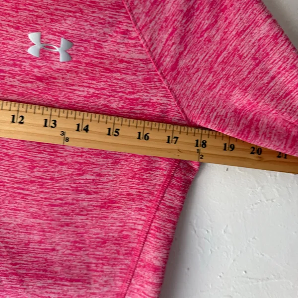 Under Armour Women's Size Medium Loose Pink‎ Half Zip Heat Gear Running Top - Image 6