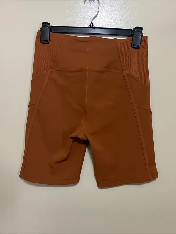 Lululemon Ribbed High-Rise Yoga Short 8" Butternut Brown - Image 3