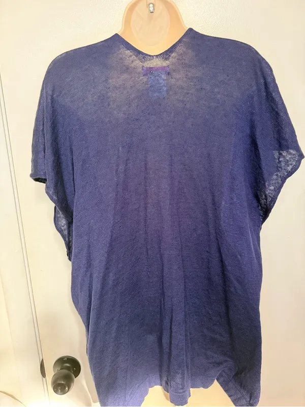 Lilly Pulitzer Linen Cardigan Sweater XXS XS True Navy Myra Open Front Drape - Image 11