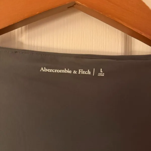 Large Abercrombie & Fitch Soft Matte Grey Square Neck Long Sleeve Shirt - Image 5