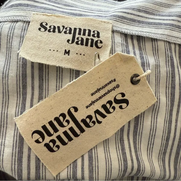 Savanna Jane Square Neck‎ Embroidered Blouse NWT White Size L - Image 4