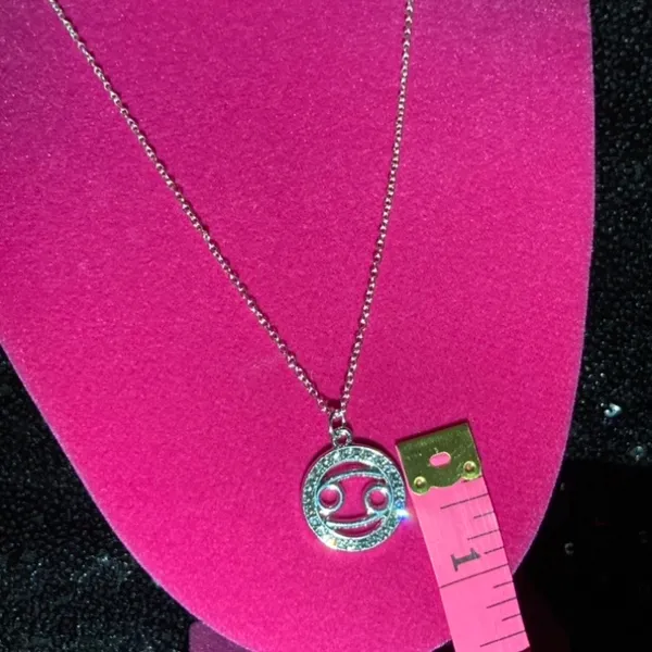 Cancer Zodiac Sign Sterling Silver Necklace Constellation mcbling Birthday Gift - Image 11