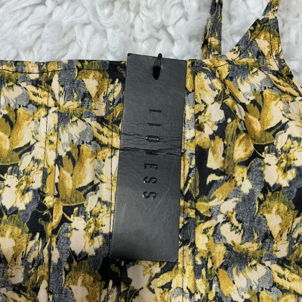 Lioness Tanis Corset 90's Brocade Floral Gold Black Structured Top Size M NEW - Image 3