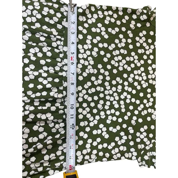 Boden Green White Floral Dress 8L Short Sleeve Fit & Flare Pockets Modal - Image 14