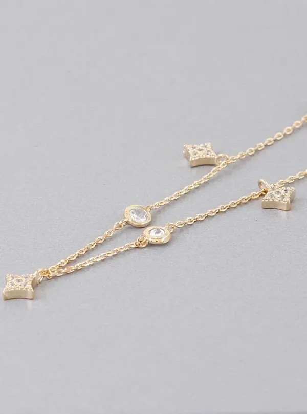 Multi Starry Sky Charms Necklace Gold - Image 3