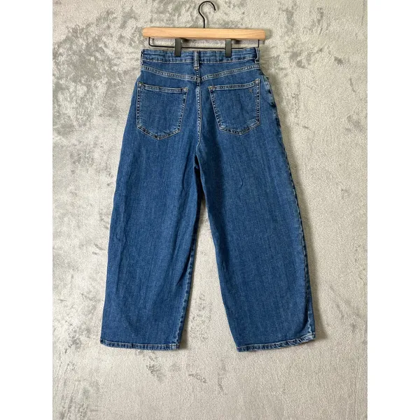 Pilcro Barrel Leg Jeans Blue Denim Women’s Size 25 Modern Effortless Cool Girl‎ - Image 3