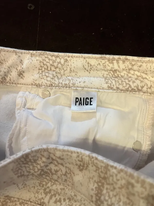 Paige Hoxton Ankle Jeans Womens 28 White Sonoran Snake High Rise Slim Denim - Image 9