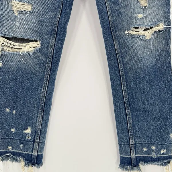 Abercrombie &‎ Fitch Annie High Rise Girlfriend Jeans Distressed Size 24 / 00R - Image 5