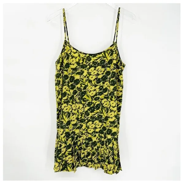 NEW Urban Outfitters‎ Camille Floral Pleated Mini Dress Women's Size S 90s - Image 2
