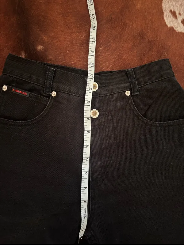 Vintage‎ Lawman black denim jeans size 25 - Image 8