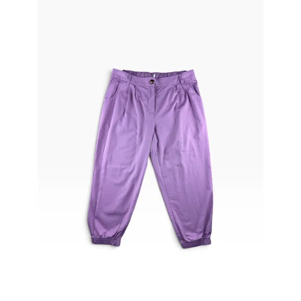 Halara Purple 100% Cotton Pleated High Waisted Jogger Pants XL Streetwear NWT - Image 2